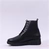 Pepe Saenz Sara Lace Zip Wedge Boot - Black Leather